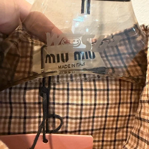 Miu Miu Plaid Dress in Brown and Black - Picture 5 of 6